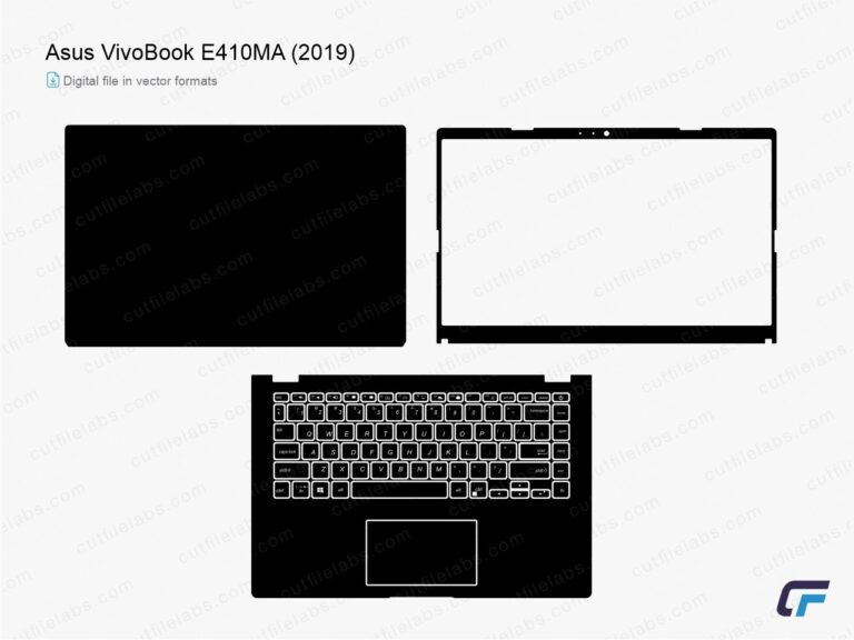 Asus VivoBook E410MA (2019) Cut File Template
