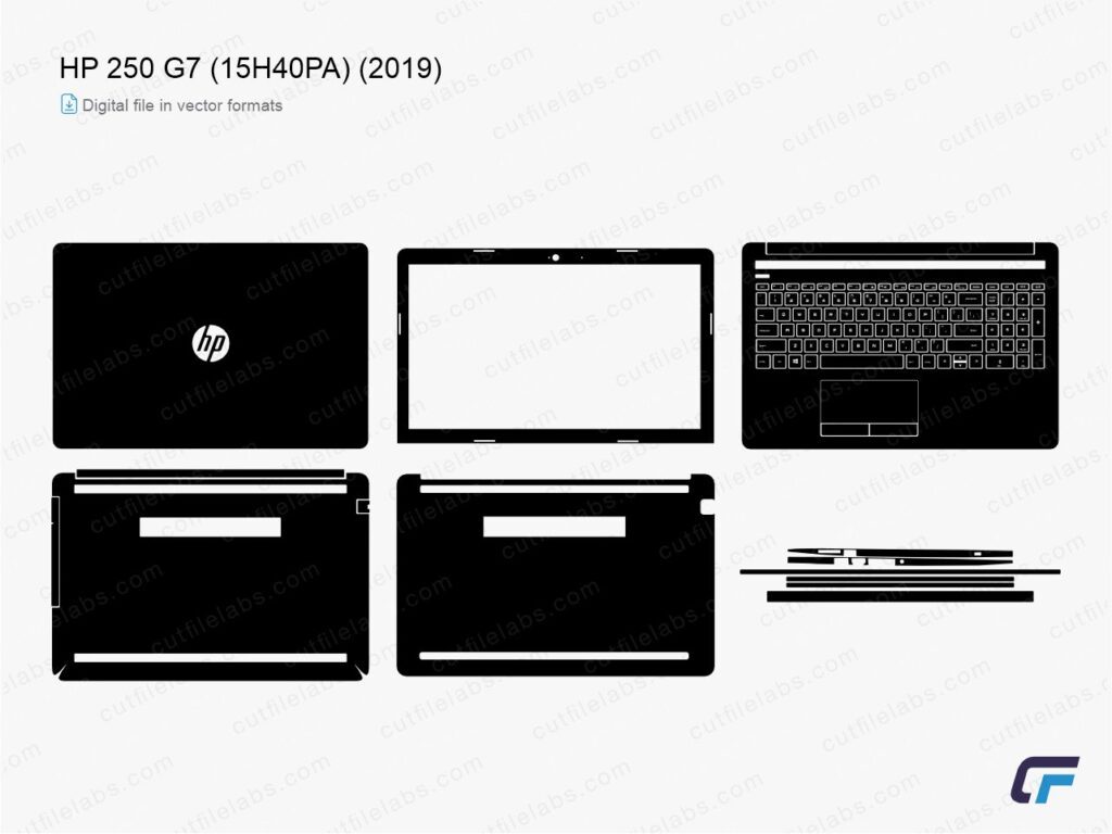 HP 250 G7 (15H40PA) (2019) Cut File Template