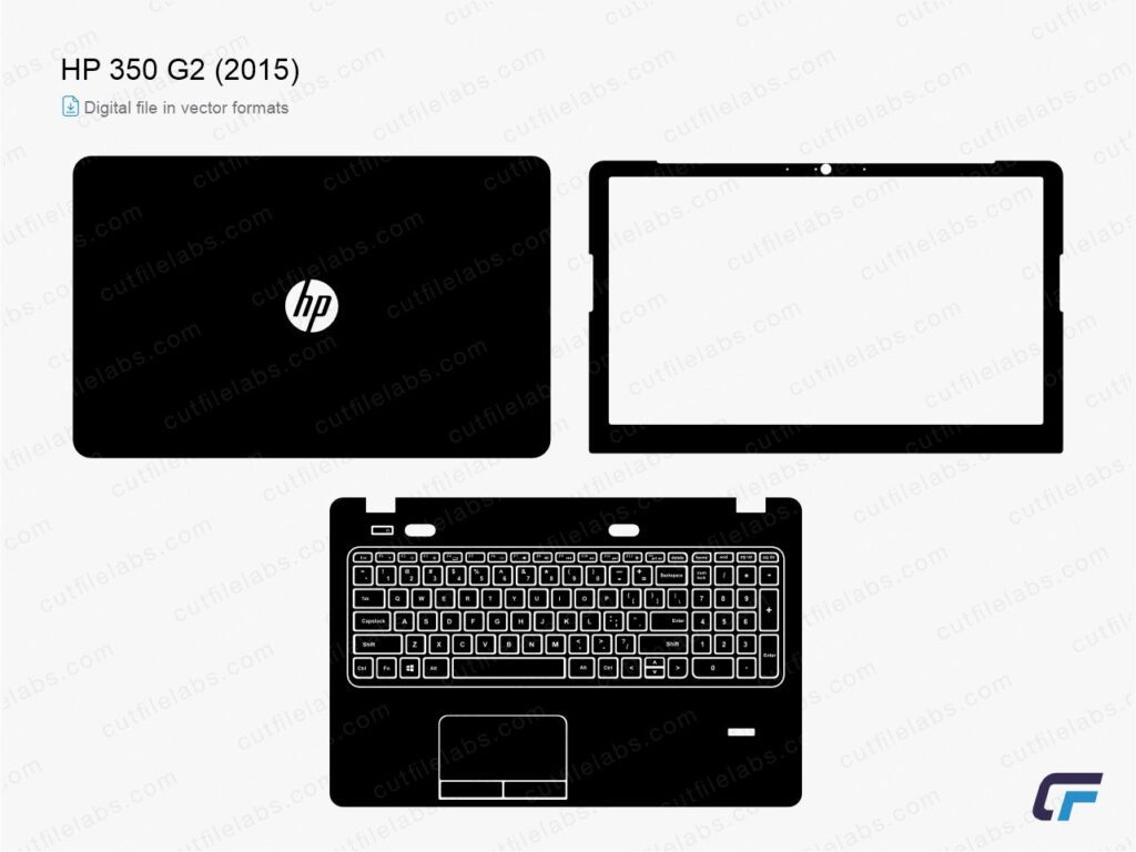 HP 350 G2 (2015) Cut File Template