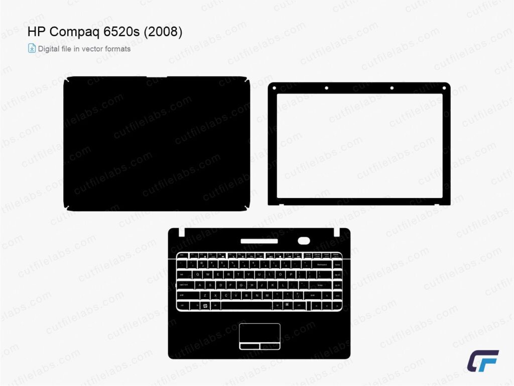 HP Compaq 6520s (2008) Cut File Template