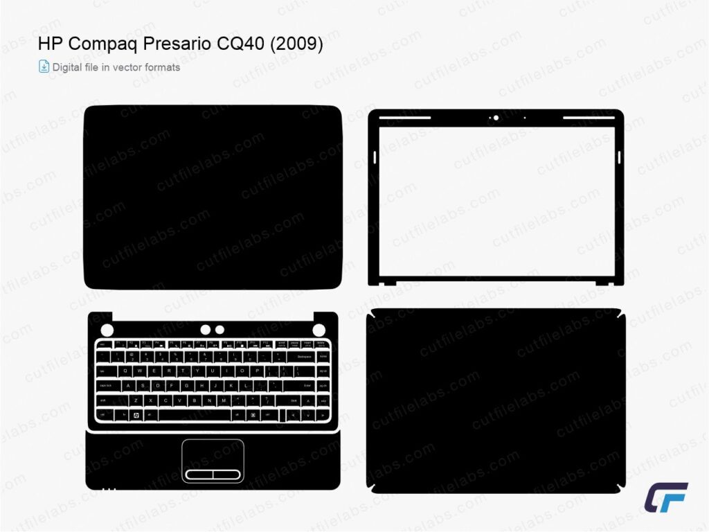 HP Compaq CQ40 (2009) Cut File Template
