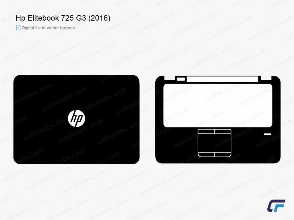 HP EliteBook 725 G3 (2016) Cut File Template