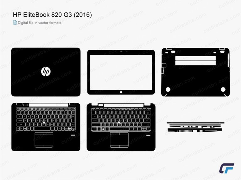 HP EliteBook 820 G3 (2016) Cut File Template