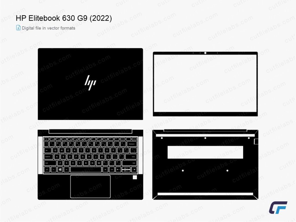 HP EliteBook 630 G9 (2022) Cut File Template