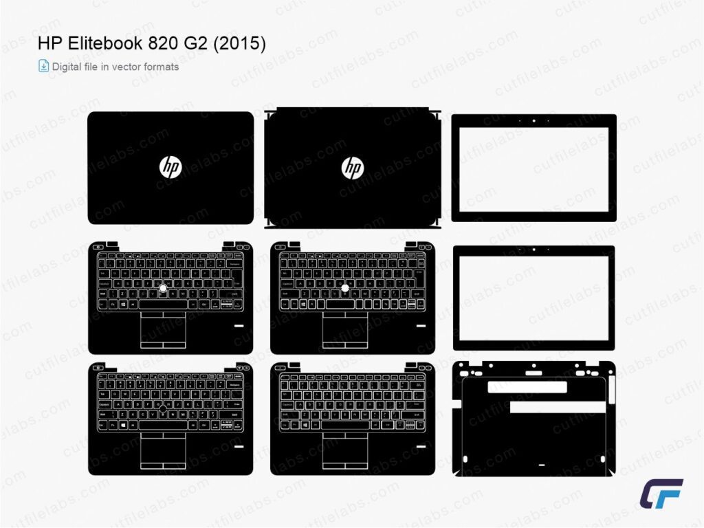 HP EliteBook 820 G2 (2015) Cut File Template