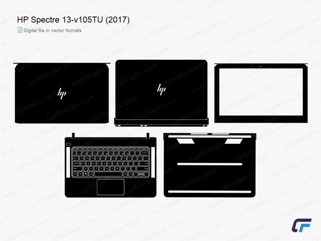 HP Spectre 13-v105TU (2017) Cut File Template