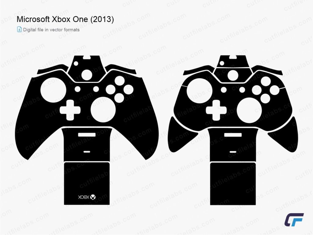 Microsoft Xbox One (2013) Cut File Template