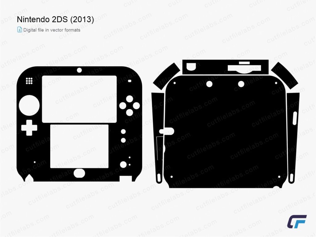 Nintendo 2DS (2013) Cut File Template