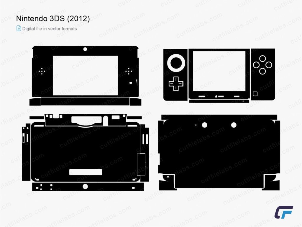 Nintendo 3DS (2012) Cut File Template
