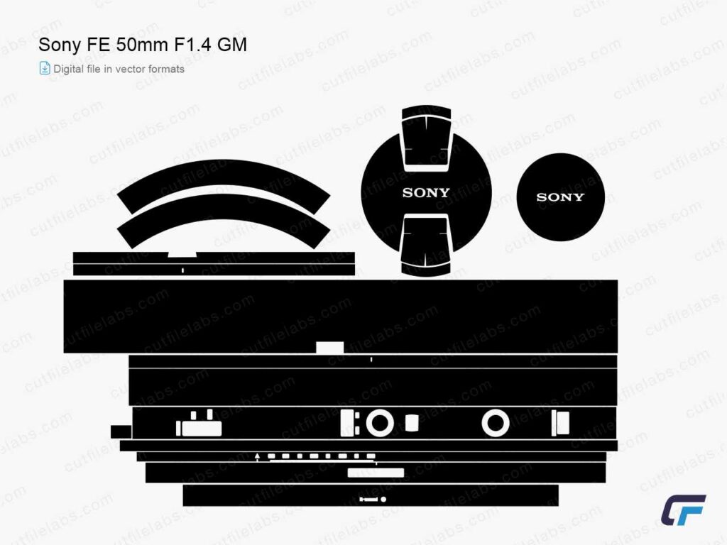 Sony FE 50mm F1.4 GM (2023) Cut File Template