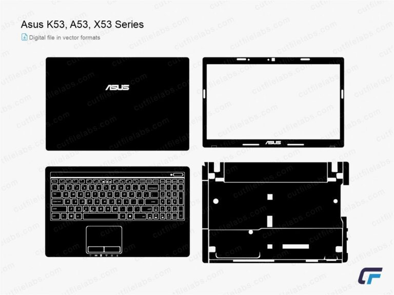 Asus K53, A53, X53 Series (2011) Cut File Template