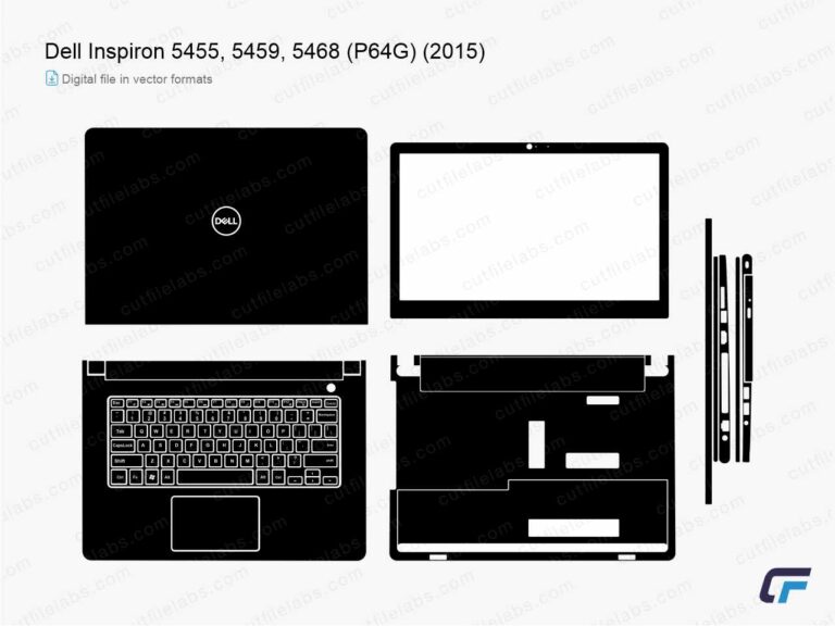 Dell Inspiron 5455, 5459, 5468 (P64G) (2015) Cut File Template