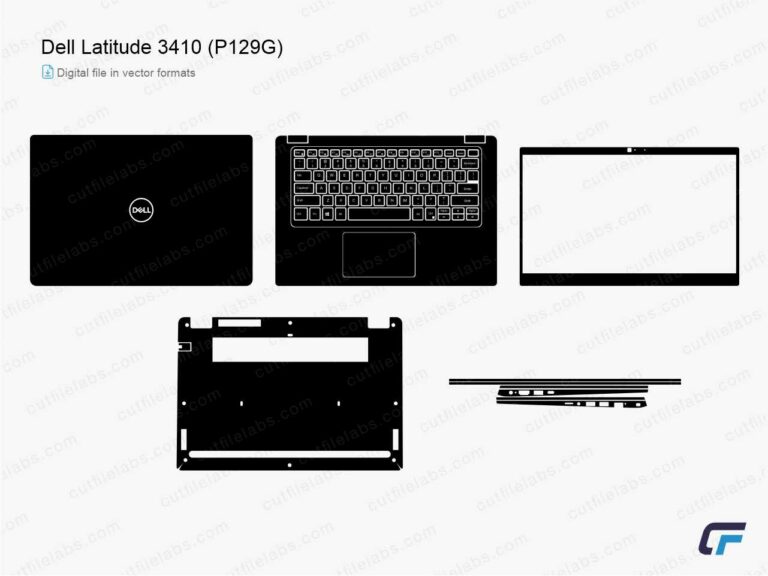 Dell Latitude 3410 (P129G) (2020) Cut File Template