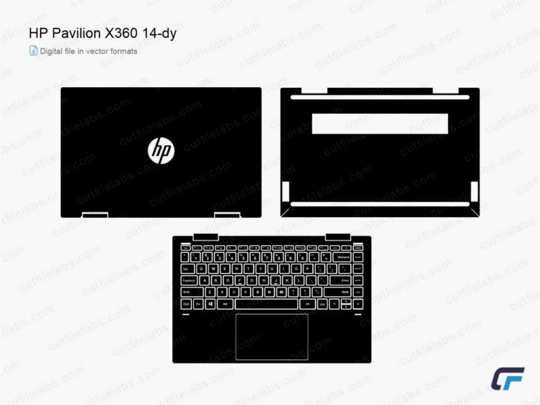 HP Pavilion X360 14-dy (2021) Cut File Template
