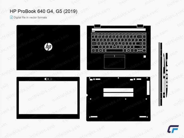 HP ProBook 640 G4, G5 (2019) Cut File Template