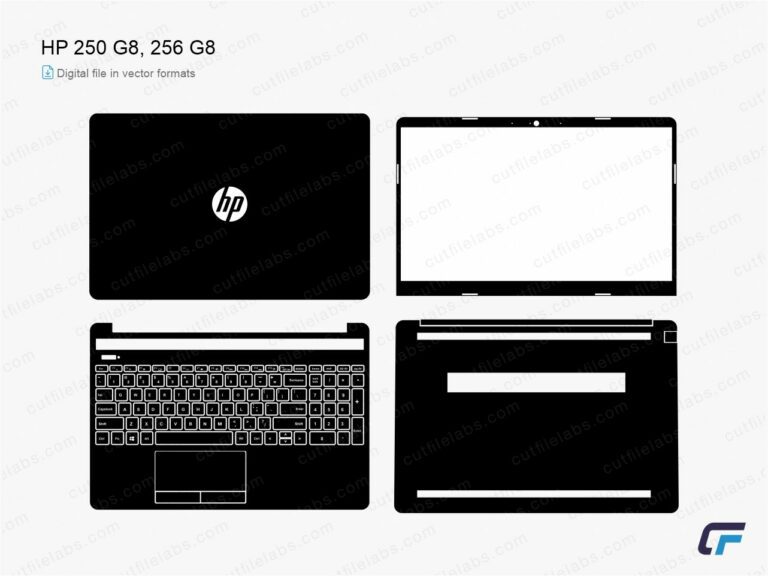 HP 250 G8, 256 G8 (2021, 2022) Cut File Template
