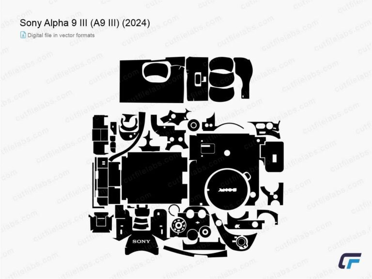 Sony Alpha 9 III (A9 III) (2024) Cut File Template