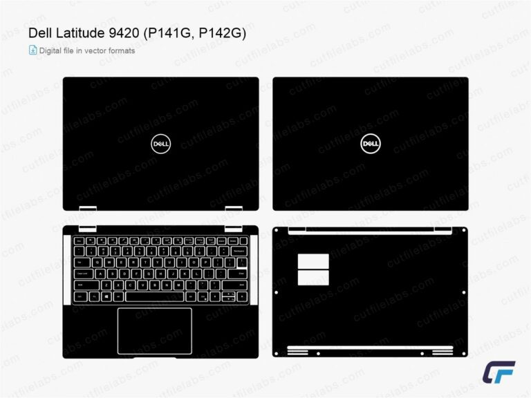 Dell Latitude 9420 (P141G, P142G) (2021) Cut File Template