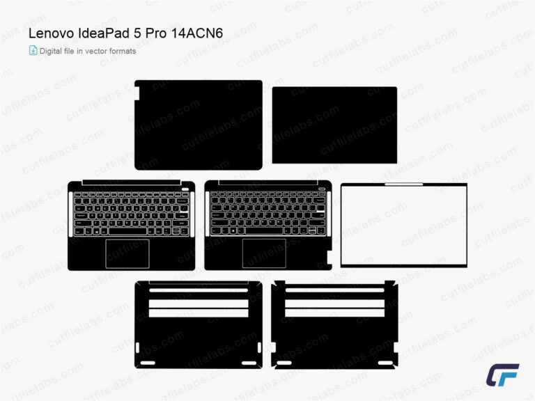 Lenovo IdeaPad 5 Pro 14ACN6, 14IAP7 (2021, 2022) Cut File Template