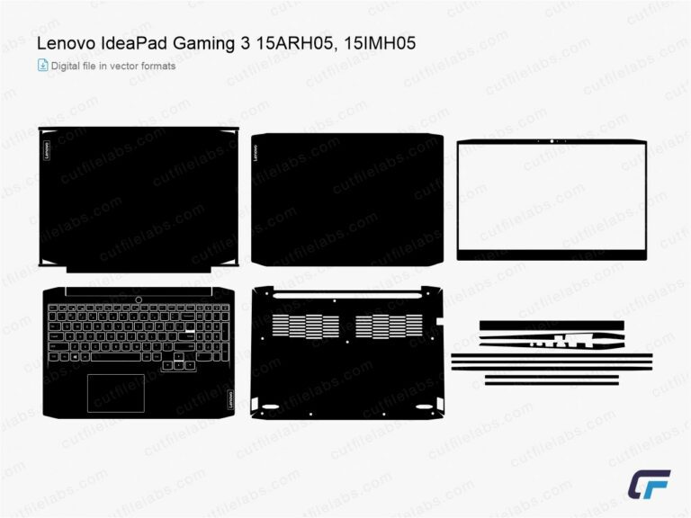 Lenovo IdeaPad Gaming 3 15ARH05, 15IMH05 (2020) Cut File Template