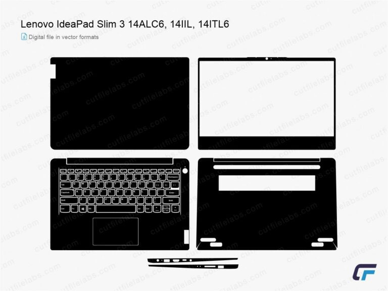 Lenovo IdeaPad Slim 3 14ALC6, 14IIL, 14ITL6 (2022) Cut File Template