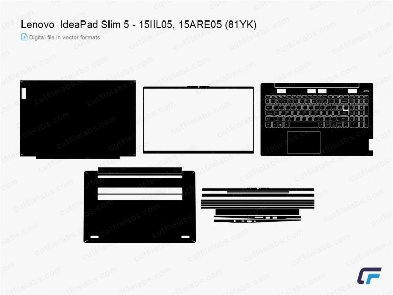 Lenovo IdeaPad Slim 5 - 15IIL05, 15ARE05 (81YK) (2020) Cut File Template