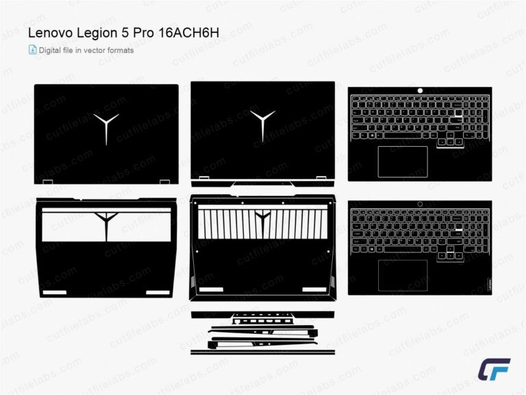 Lenovo Legion 5 Pro 16ACH6H (2021) Cut File Template