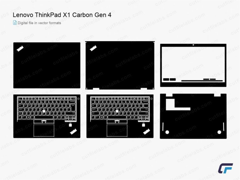 Lenovo ThinkPad X1 Carbon Gen 4 (2016) Cut File Template