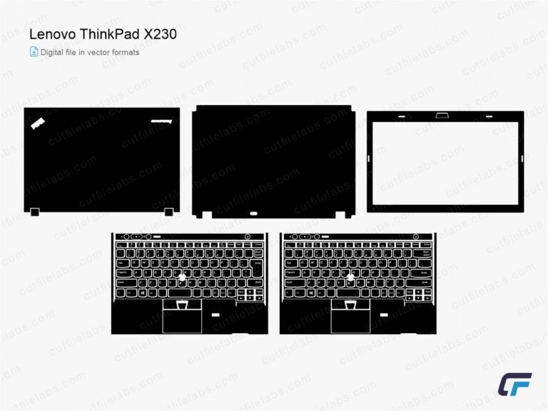 Lenovo ThinkPad X230 (2012) Cut File Template