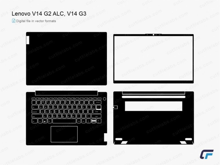Lenovo V14 G2 ALC, V14 G3 (2022) Cut File Template