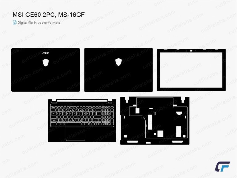 MSI GE60 2PC, MS-16GF (2014) Cut File Template