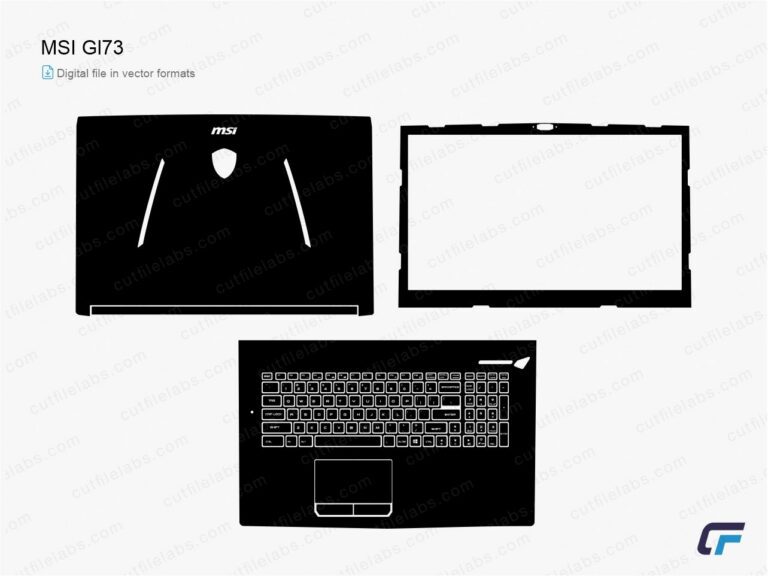 MSI GL73 (2018) Cut File Template