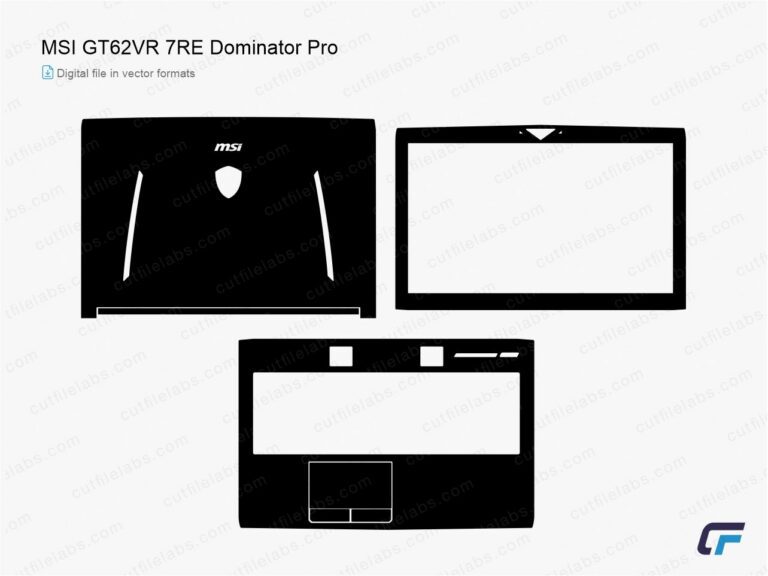 MSI GT62VR 7RE Dominator Pro (2017) Cut File Template