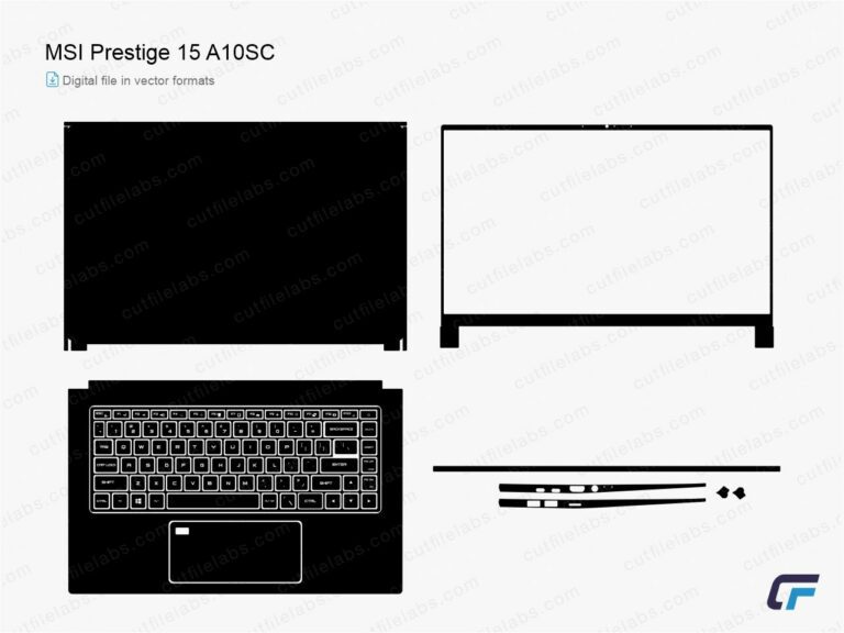 MSI Prestige 15 A10SC (2021) Cut File Template