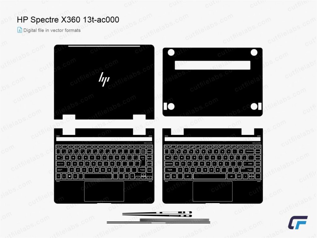 Dell XPS 13 7390 (P82G) (2019) Cut File Template | CutFileLabs