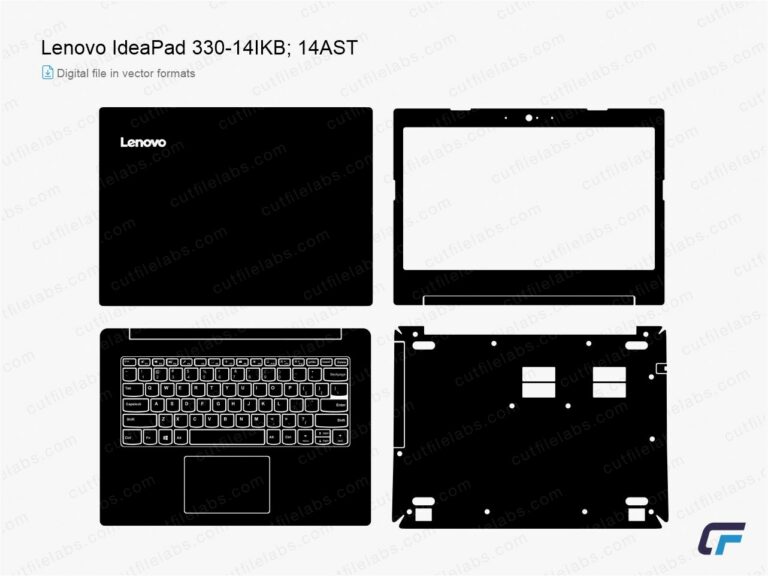 Lenovo IdeaPad 330-14IKB, 14AST (2019) Cut File Template