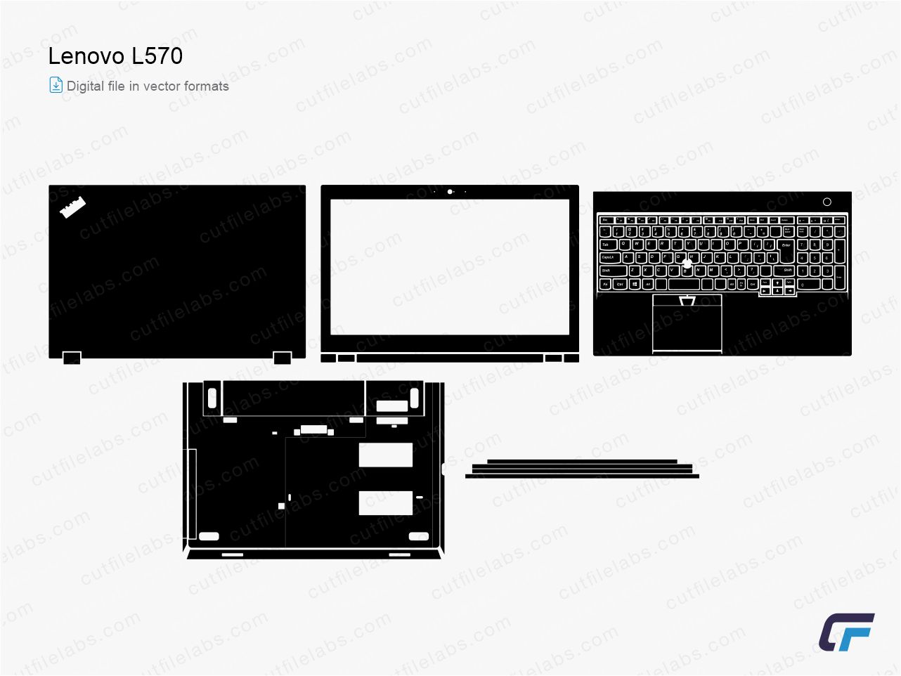 Lenovo ThinkPad L570 (2016) Cut File Template | CutFileLabs