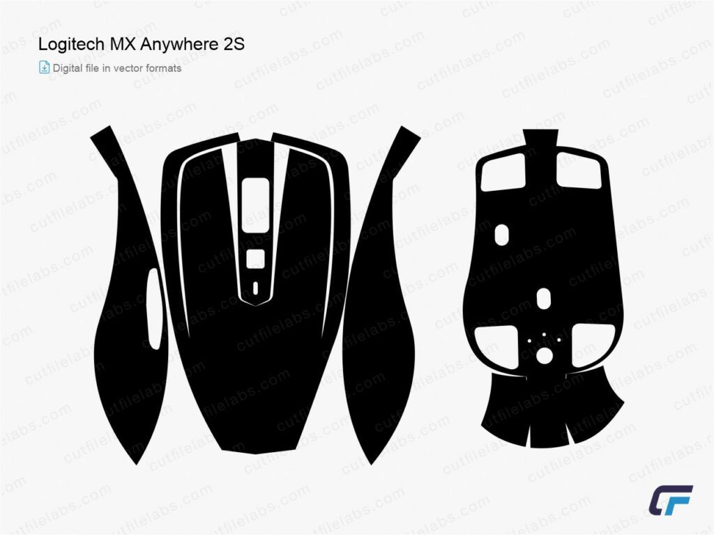Logitech MX Anywhere 2S (2017) Cut File Template | CutFileLabs