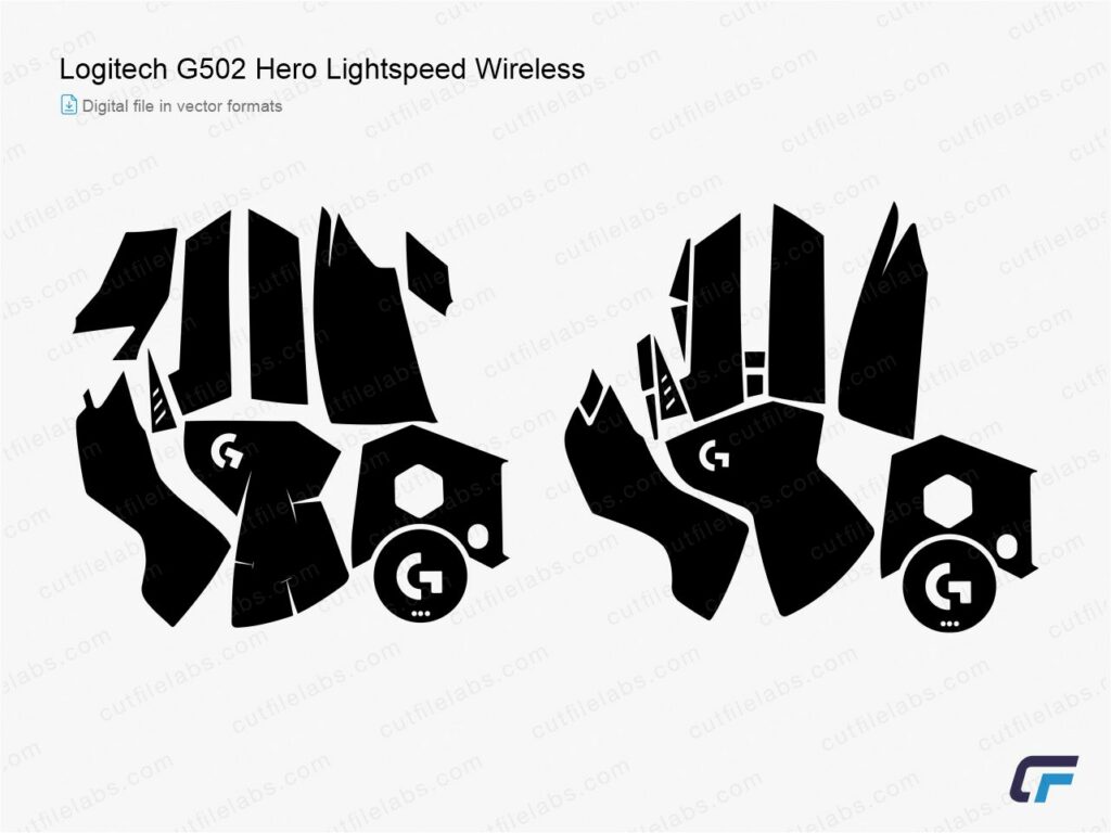 Logitech G502 Hero Lightspeed Wireless (2019) Cut File Template ...