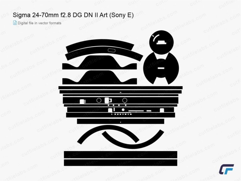 Sigma 24-70mm f2.8 DG DN II Art (Sony E) (2024) Cut File Template