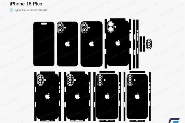 iPhone 16 Plus (2024) Cut File Template