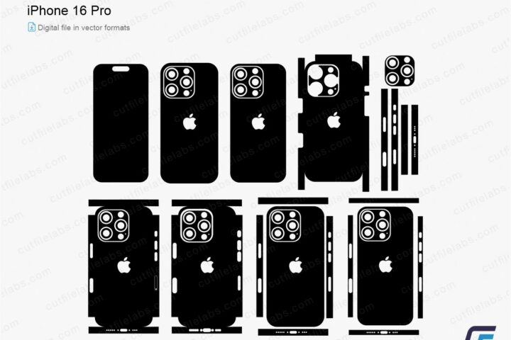 iPhone 16 Pro (2024) Cut File Template