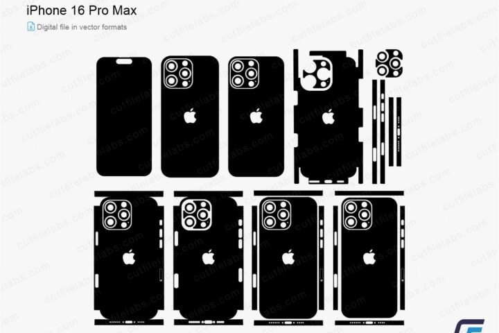 iPhone 16 Pro Max (2024) Cut File Template