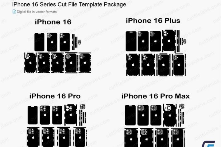 iPhone 16 Series Cut File Template Package (2024)