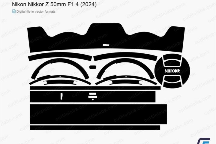 Nikon Nikkor Z 50mm F1.4 (2024) Cut File Template