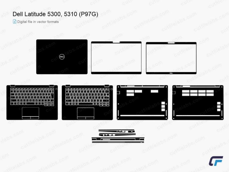 Dell Latitude 5300, 5310 (P97G) (2020) Cut File Template