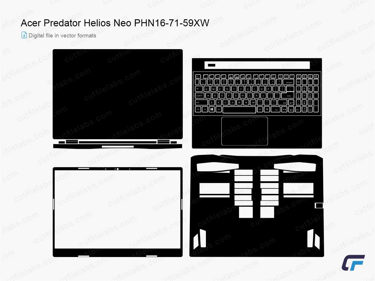 Acer Predator Helios Neo PHN16-71-59XW (2023) Cut File Template