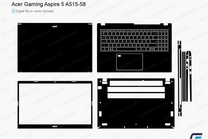 Acer Gaming Aspire 5 A515-58 (2023) Cut File Template