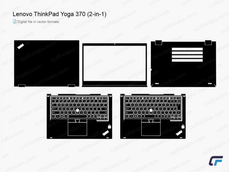 Lenovo ThinkPad Yoga 370 (2-in-1) (2017) Cut File Template