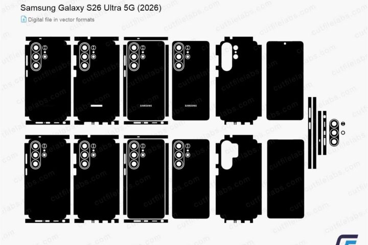 Samsung Galaxy S26 Ultra 5G (2026) Cut File Template